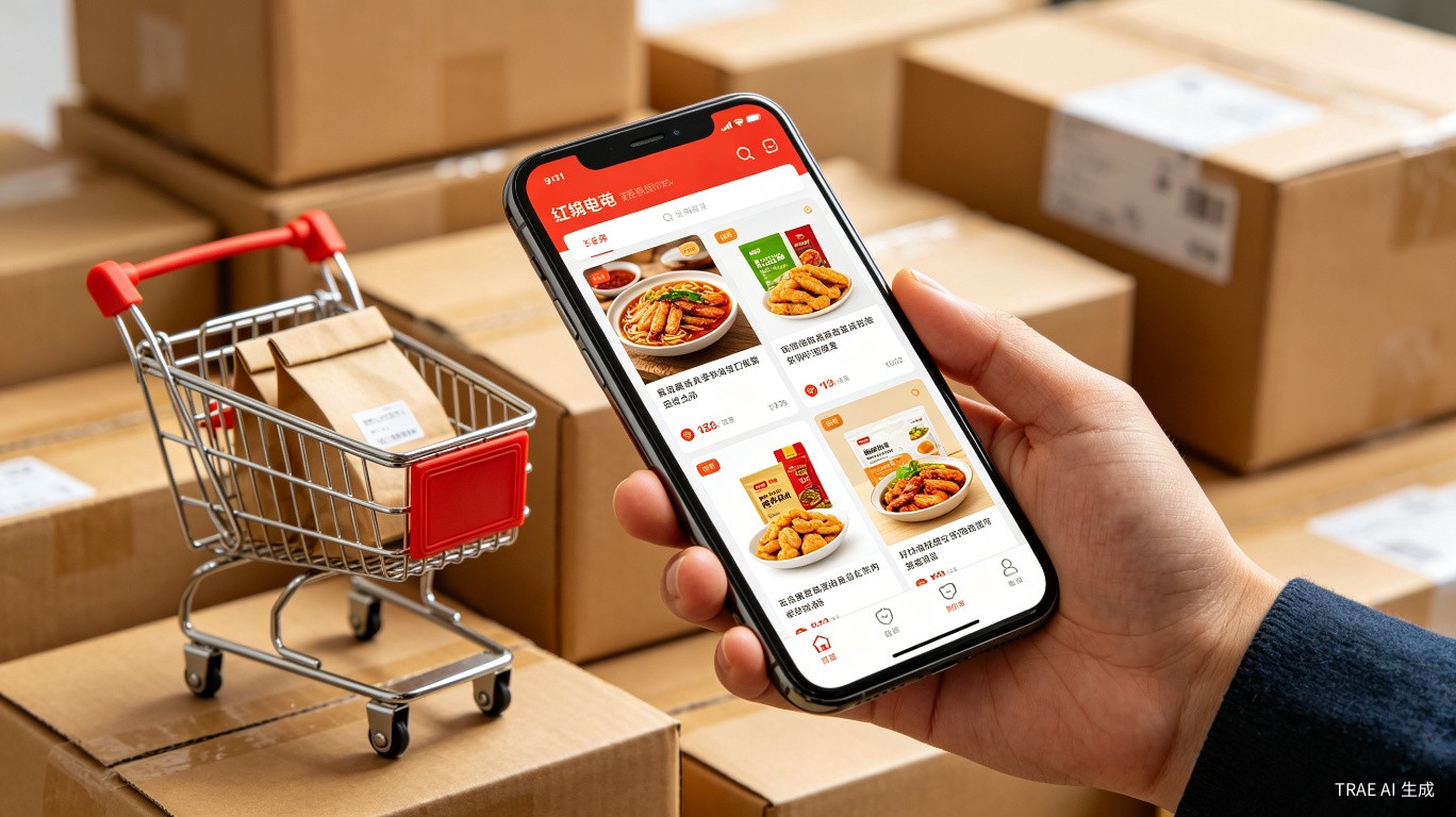 Cross-border e-commerce food delivery packages with imported products for Chinese consumers