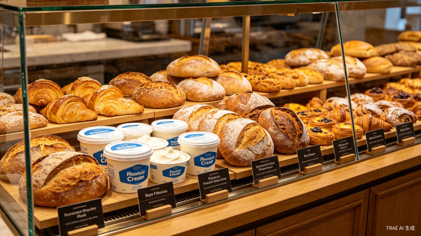 Premium Anchor dairy cream products displayed at Bakery China 2026 exhibition in Shanghai