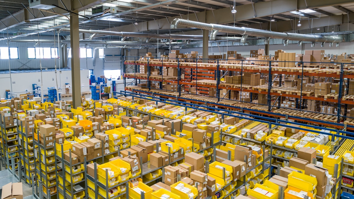 Imported food products with traceability codes being inspected
