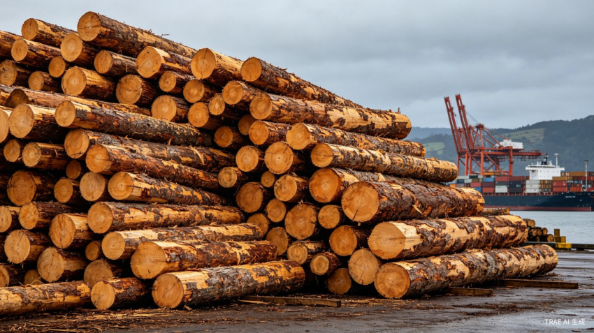 Photo illustrating New Zealand Log Market Update: China Softwood Inventory Stable at 2.4-2.7 Millio